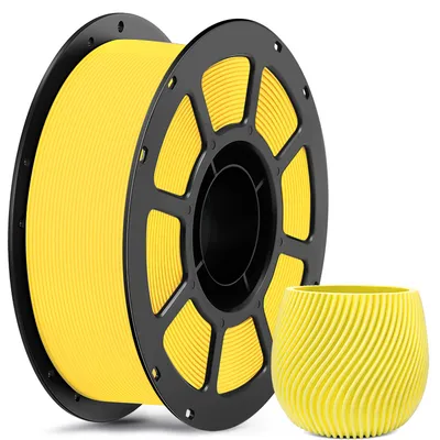 3D PETG Matte Yellow Fdm 1.75mm Plastic Rod Consumables, with Neat Wiring and Stable Wire Diameter