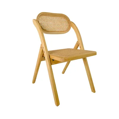 Nordic Style Wholesale Luxury Solid Wood Rattan Restaurant Wooden Rattan Chair