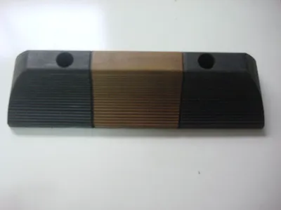 Black Yellow Rubber Garage Parking Block