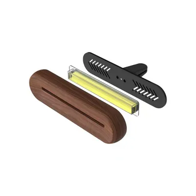 Newest Car Perfume Vent Clip Diffuser Black Walnut Wooden Car Air Freshener