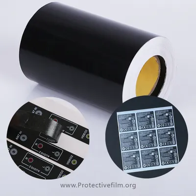 Black Membrane Sticker Label Printing Film Self Adhesive Pet Protective Film