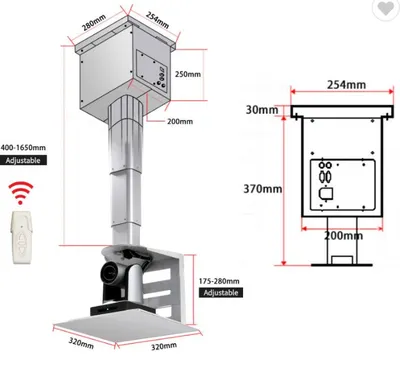 Victory Lift Stable and 15 Kg Load Capacity Ceiling Hidden Motorized Lift Projector for Smart Office Conference System