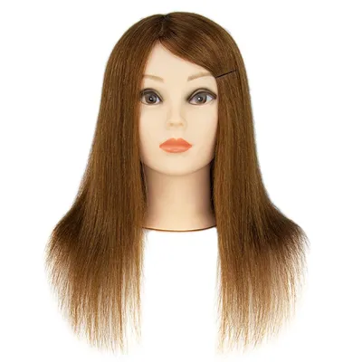 Training Hairdressing Doll Mannequins Training Heads Female Wig Dummy with Human Hair