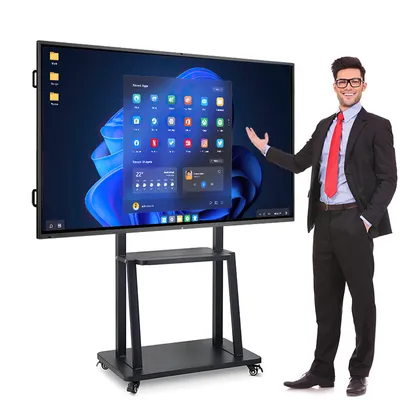 65/75/85/86/100 Inch OPS Dual System 4K Digital Smart Board Interactive Whiteboard for School