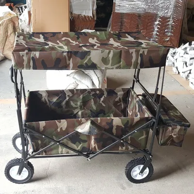 Sturdy Steel Frame, Collapsible Folding Outdoor Camping Wagon