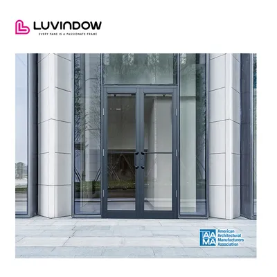 Anti-Theft 20 Year Transferable Warranty Entrance Glass Storefront Door 110s