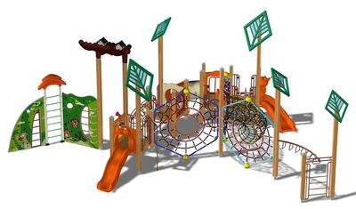 Playgrounds, Children's Playgrounds, Wooden Outdoor Playgrounds (YY-8626)
