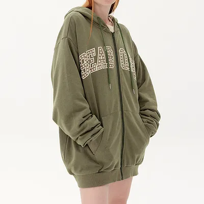Autumn Winter New Hooded Coat Trendy College Style Cardigan Zipper Hoodies for Women Top
