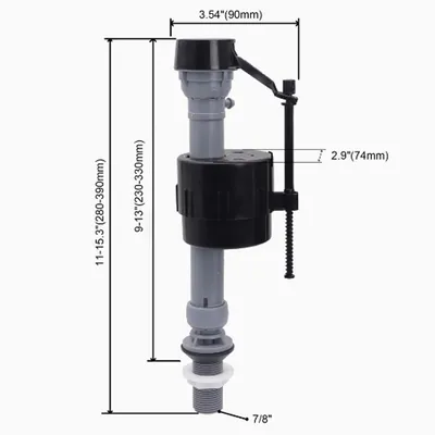 Toilet Fill Valve High Performance Tank and Bowl Water Control Flush Valves