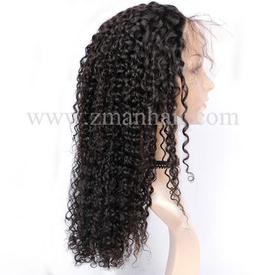 Top Quality Soft Bouncy Brazilian Hair Woman Wig in Jerry Curly Texture