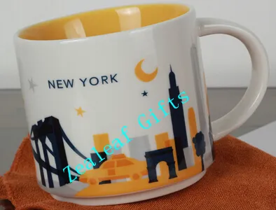 16oz Two Tone Starbuck City Ceramic Mug