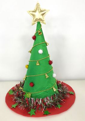 Satin Christmas Hat for Adults and Kids