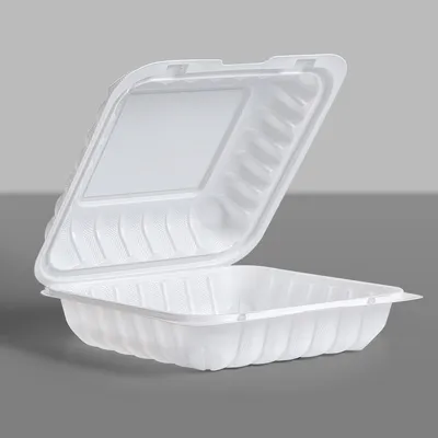 8 Inch Disposable Mfpp to Go Lunch Box Plastic Clamshell Food Container Takeaway Togo Takeout Packaging