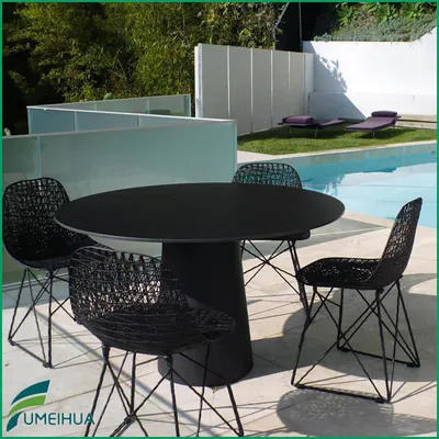 Outdoor Waterproof Garden Table Top with Chair