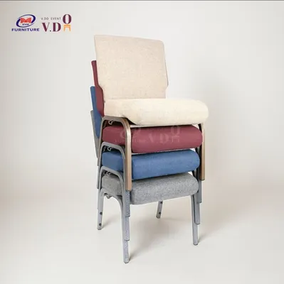 Popular Blue Fabric Stacking Church Chair Custom Color Auditorium Chairs
