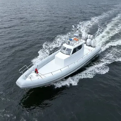 40FT Fiberglass Closed Cabin GRP Hull Solas Approved Ocean Fishing Cruising Vessel Rhib Boat
