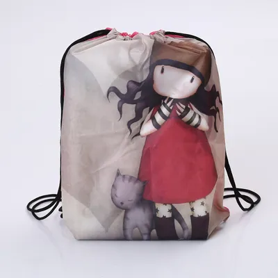 210d Colorful Cheap Customized Sport Backpack Polyester Drawstring Bag with Your Logo