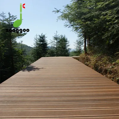 Outdoor Natural Garden Deck Solid Strand Woven Bamboo Decking Outdoor Bamboo Decking