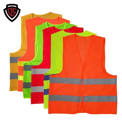 Double Safe Safety Custom Professional Construction High Visibility Jacket Print Logo Reflective Tactical Vest