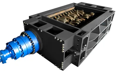Primary Shredder for Heavy Duty Solid Waste Shredding with High Throughput