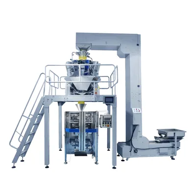 Fully Automatic Multi Head Weigher Packing Machine Vertical Granule Filling Packaging Line for Snack Food