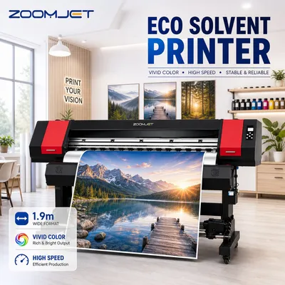 Low Cost 2.5m Wide Format Eco Solvent Printer with Dx7 Printhead