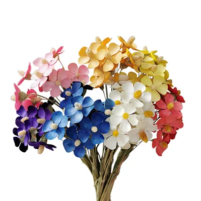 Factory Supply Dried Artificial Matthiola Violet Flower for Wedding Decors