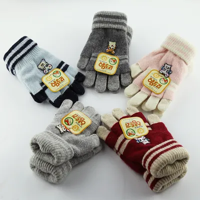 False Half Finger Wool Gloves with Decorative Gloves Thickened to Keep Warm in Autumn and Winter
