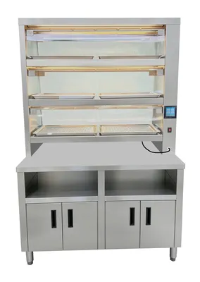 1.2m Three-Tier Heated Display Cabinet with Base