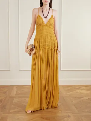 Elegant Deep V-Neck Lace Chiffon Long Evening Gown