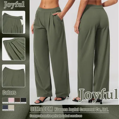 Sportswear Women S Wide Leg Jogger Baggy Sports Sweat Pants with Pocket