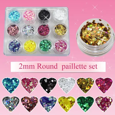 ND-42 Round Sequin Circle Hologram Nail Art Spangles