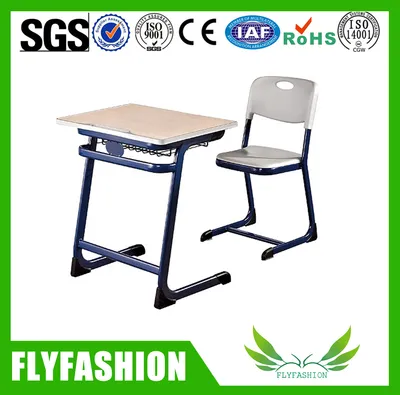 Contemporary Melamine Study Desk and Chair Combination for Schools