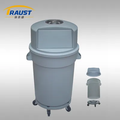 Traust 120L Plastic Waste Receptacle Wheelie Bin Container Can Cigarette Bin