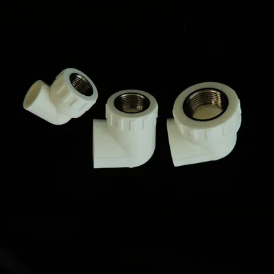 PPR Threaded Elbow with Female Thread Brass Insert 90° Pipe Fittings for Hot and Cold Water Plumbing