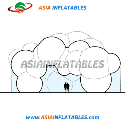 LED Lighting Inflatable Cloud Roof Decoration Custom Inflatable Cloud House Tent