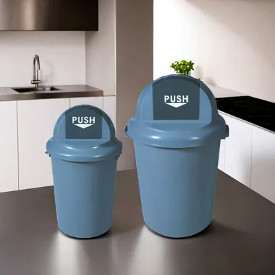 Stylish Traust Plastic Waste Container with Waving Lid