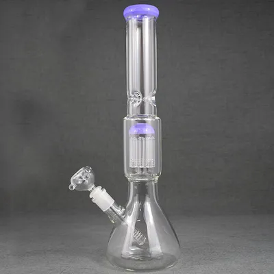 19 Inches Tall Glass Freezable Glycerin Coil Smoking Pipes Showerhead Perc Glass Big Water Pipes