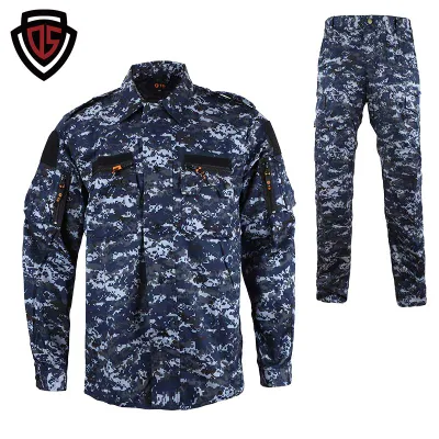 Double Safe Tactical Training Polyester Cotton Style Woodland Camouflage Combat Bdu Tactical Uniform