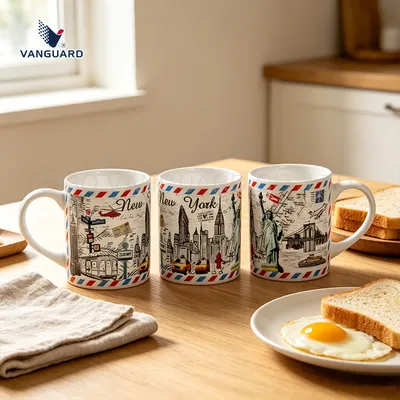 Classic Cappuccino Festival Coffee Cup Custom Ceramic Latte Cup