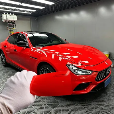Red Car Wrap Film for Bold Auto Body Color Change