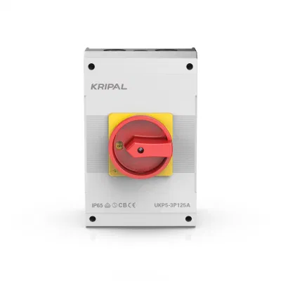 IP65 Kripal 125A Isolator Switch 3 Poles AC Disconnector Switch Manual Rotary Cam Switch