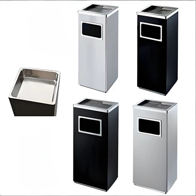 Outdoor Municipal Street Double Bucket Sanitation Garbage Bin
