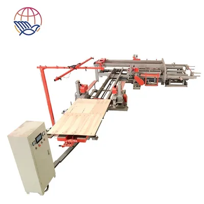 Plywood Double Edge Trimming Saw Machine with Pneumatic Adsorption Feeder