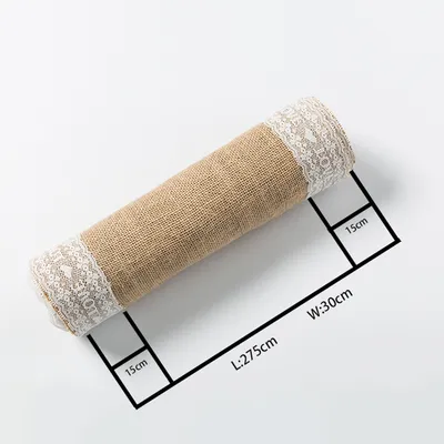Jute Twine Flax Linen Manufacturers Selling Lace Lace Table Flag Love Chair Yarn European Christmas Party Process Wedding Decoration Products