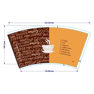 190g Disposable Coffee Paper Cup Fan for Paper Cup Machine Raw Material