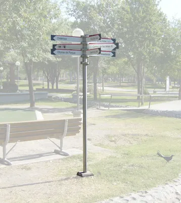 Single Pole Wayfinding Road Direction Sign