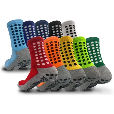 Polyester Sweat Absorbing Terry Non Slip Socks Soccer Crew Men Football Socks