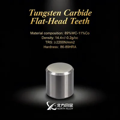 Wear-Resistant Yg11 Tungsten Carbide Flat-Head Teeth 89%Wc-11%Co China Factory Supply