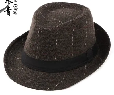 British Style Classic Plaid Jazz Hat Gentleman Hat Top Hat